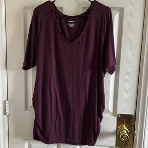 WINE COLORED LANE BRYANT WOMENS SHIRT
